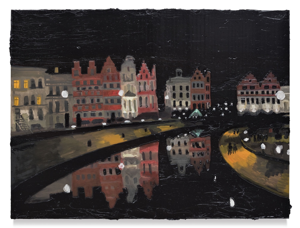 Vista noturna de Ghent, 2016