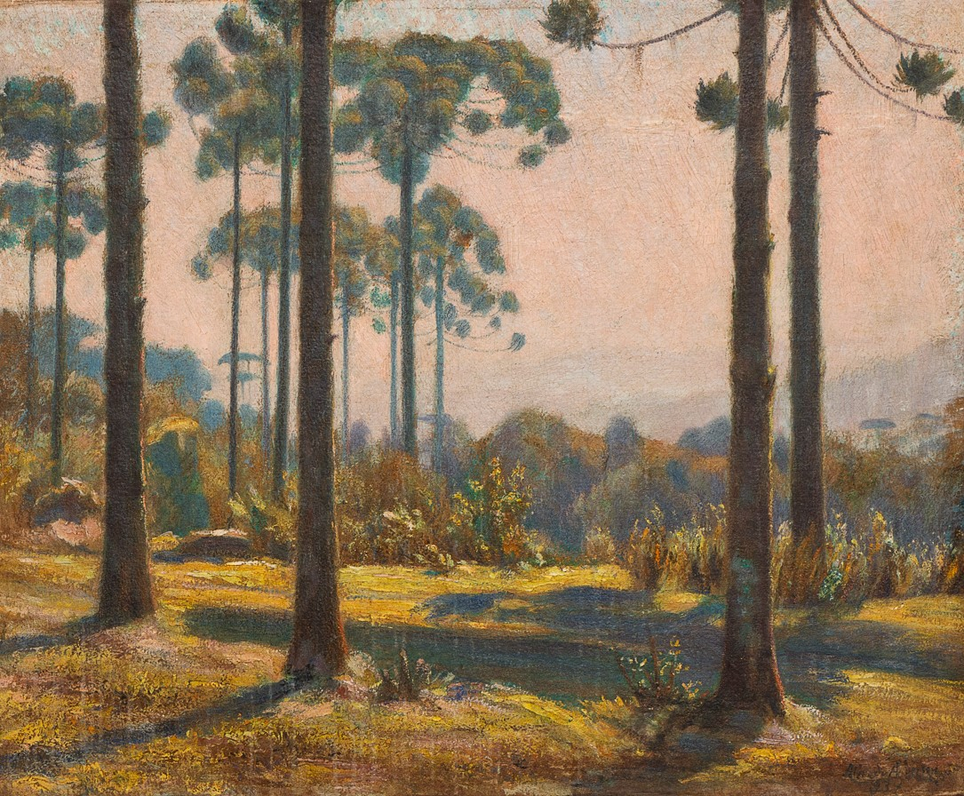 Alfredo Andersen | Paisagem com pinheiros, 1934