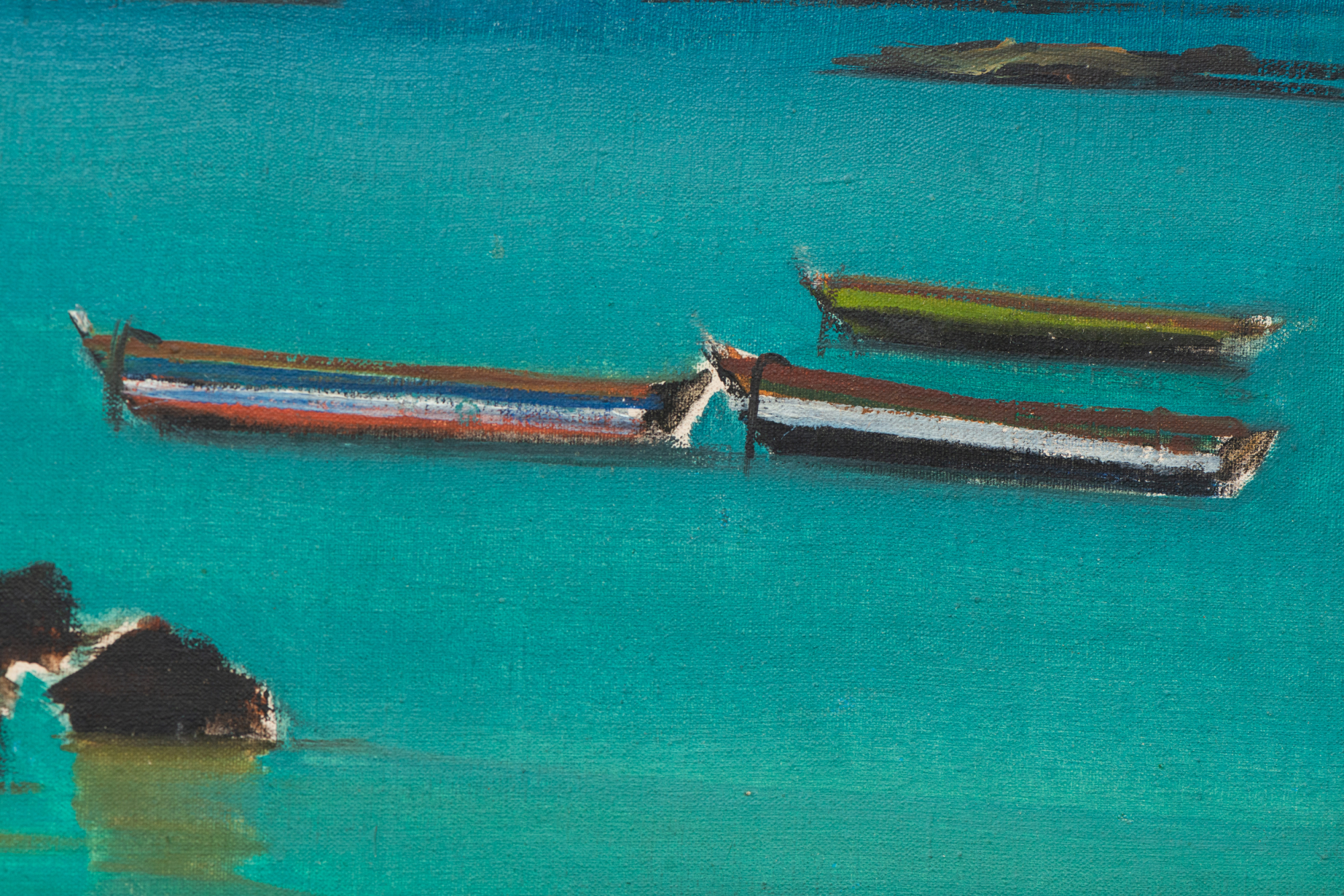 José Pancetti | Marinha com barcos, 1956